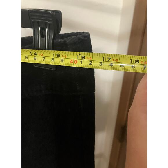 Y2K Ultra Flirt Capris Corduroy Women's L Black Wide Leg Mid Rise Office Siren - Picture 7 of 8